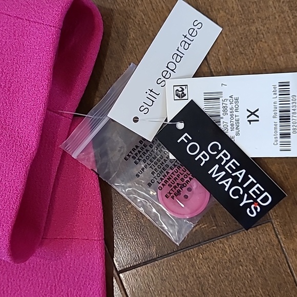 NWT BAR 111 Textured Crepe Faux-Double-Breasted Blazer size 1X - Picture 11 of 11